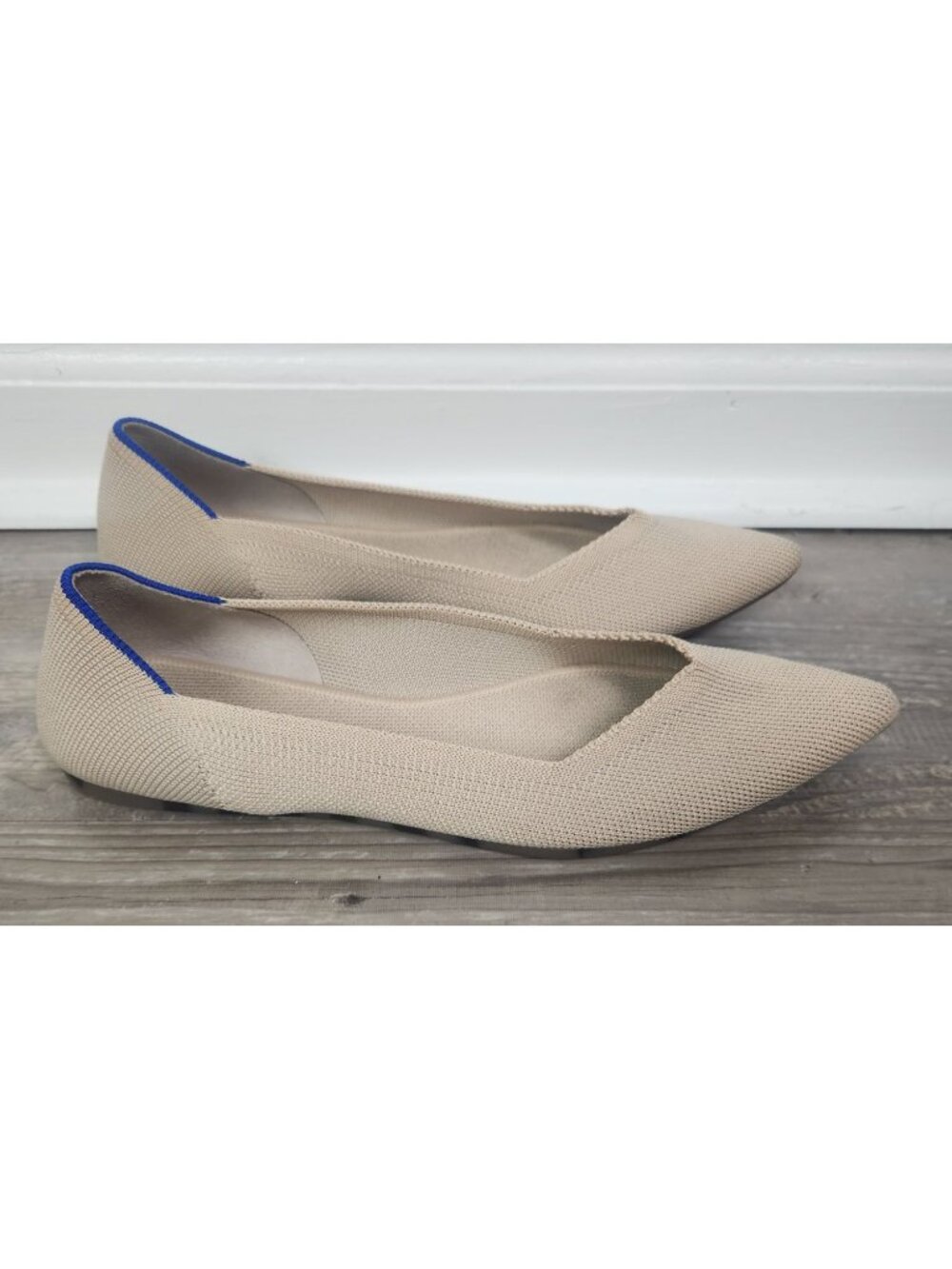 Rothy's Women's Sz. 8 The Point Flats In Soft Beige